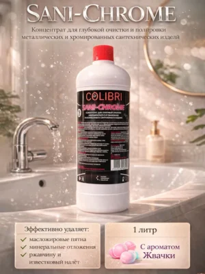 Colibri SANI-CHROME — очиститель сантехники и хрома, 1 л
